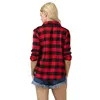 Camisetas informales de manga larga para mujer, ropa a la moda con solapa roja, de longitud media ► Foto 3/6