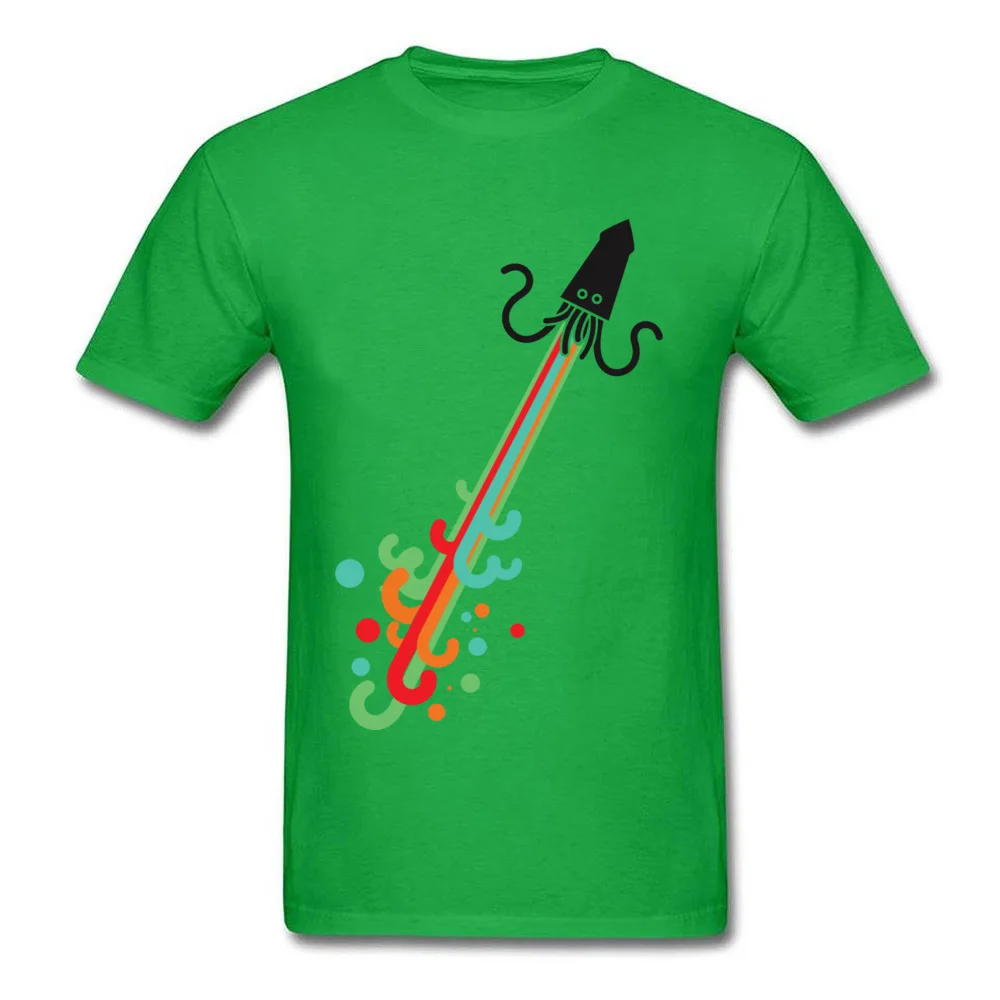 Fashion Men T Shirt Kraken cracking rainbow Europe Tops Shirts 100% Cotton Fabric Short Sleeve Camisa Tshirts O Neck Kraken cracking rainbow green