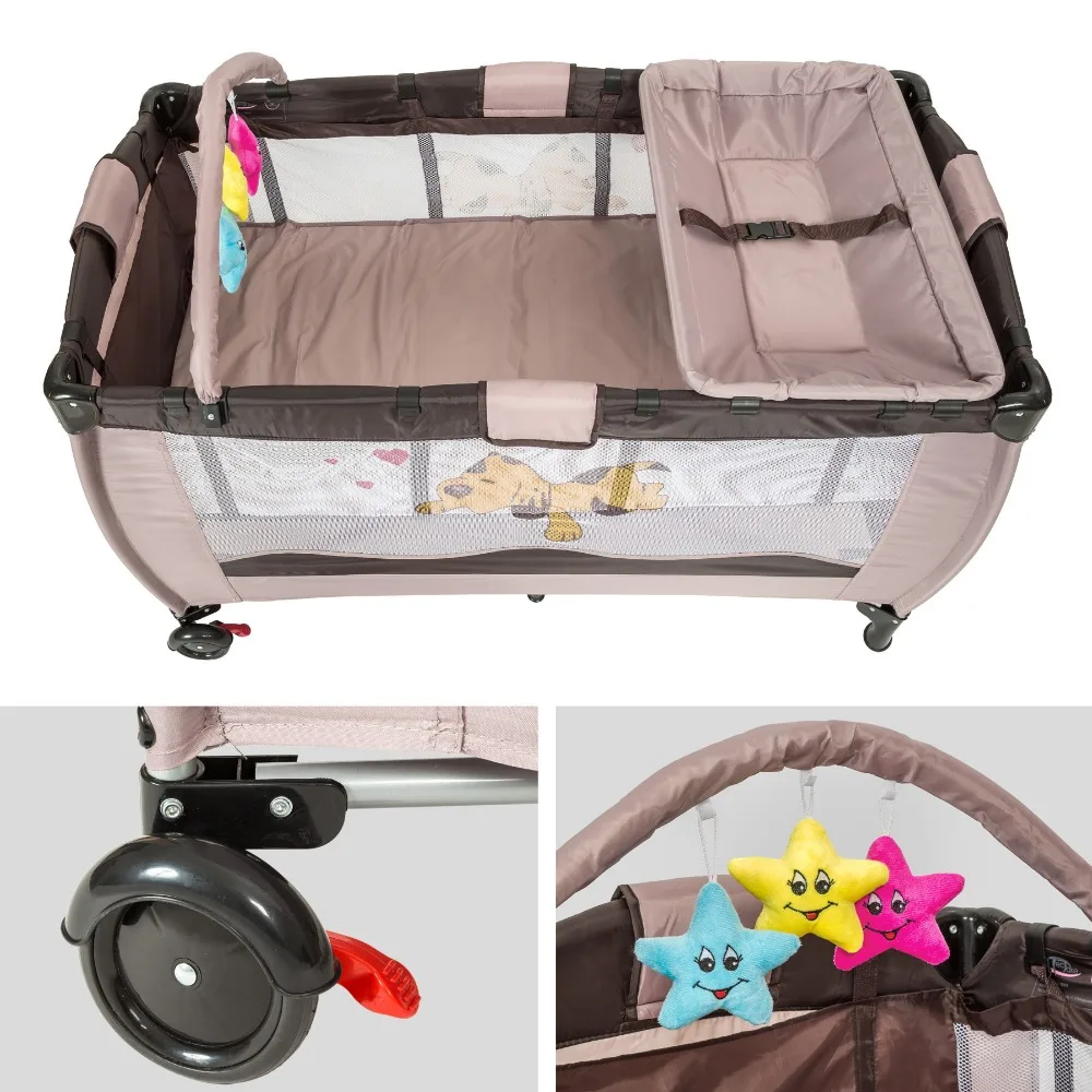 folding baby crib portable