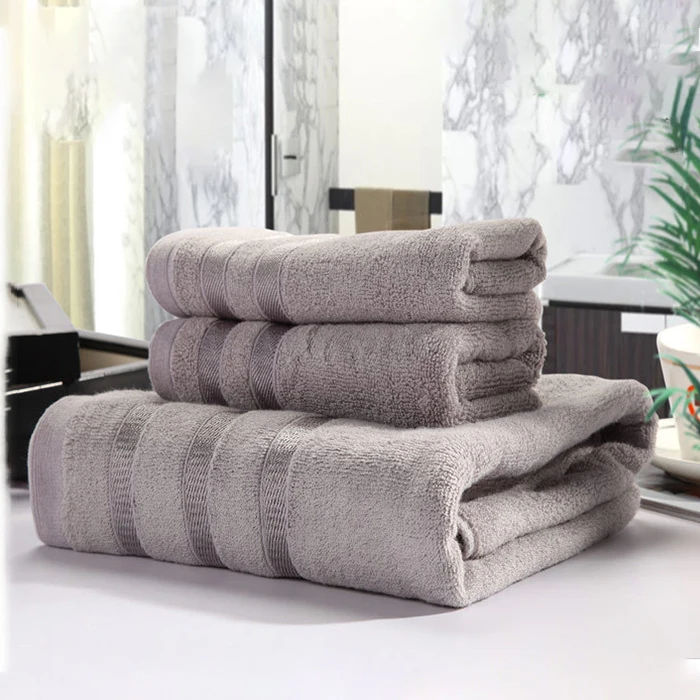 Оптовая продажа 3 шт./лот Towel Set 100% Cotton Face Ткань + Банные Полотенца 820035