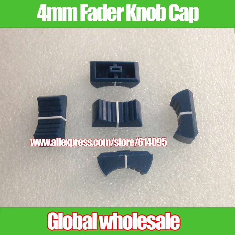 

10pcs Blue Mixer Dimming table Straight Slip Potentiometer Fader Knob Cap / Push Button Cap 4mm Hole / Fader Cap blue 4mm