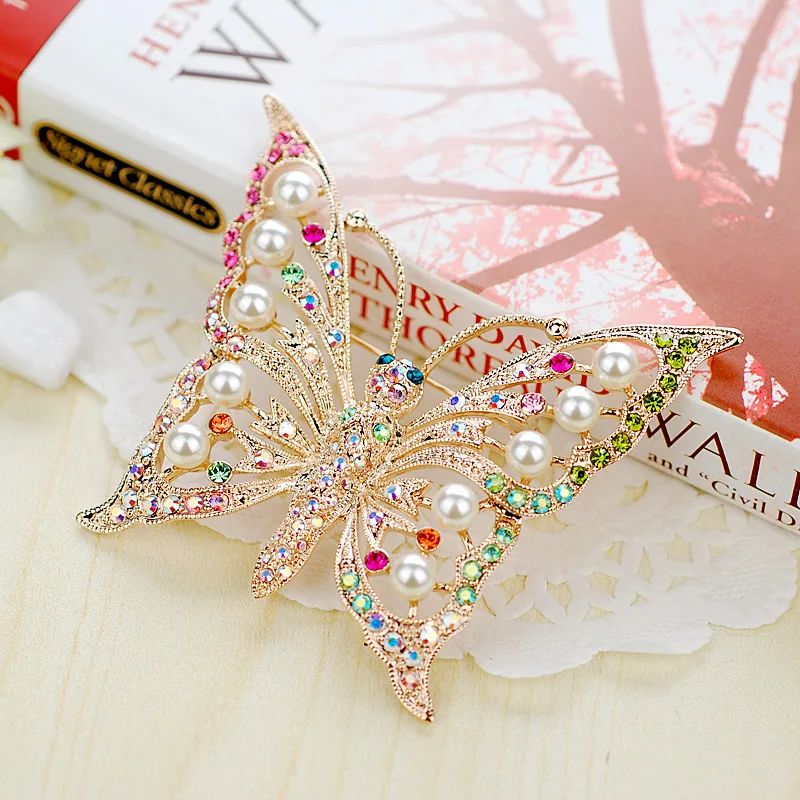 

Fashion color butterfly brooch elegant brooch elegant vintage fresh accessories jewelry high quality brand jewellery gift