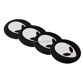 

40 x Car Styling Alien 3D Metal Chrome Aluminium Alloy Wheel Center Cap Stickers Wheel Hub Cap Decals 3D Emblem Badges Stickers