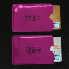10 шт. розовый красный анти-сканирующая карта рукав Кредитная RFID визитница анти-магнитный Алюминий фольга портативный держатель для банковских карт 10 шт. розовый красный анти-сканирующая карта рукав Кредитная RFID визитница анти-магнитный Алюминий фольга портативный держатель для банковских карт