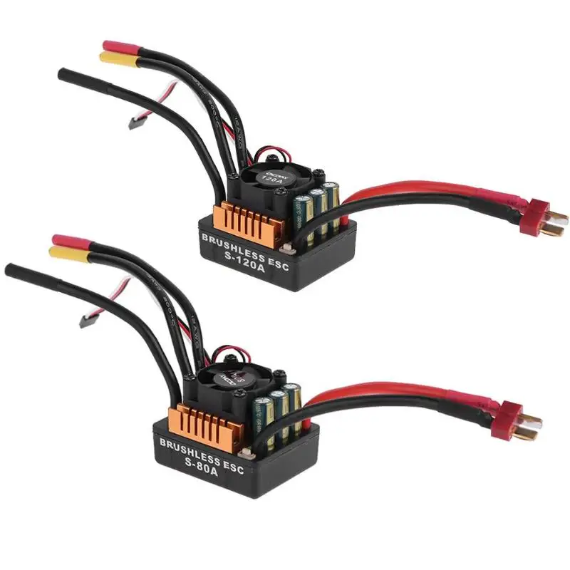 

Multiple protection functions ESC Brushless Waterproof Sensorless Speed Controller for 1/8 RC Car Truck Cart Model Parts