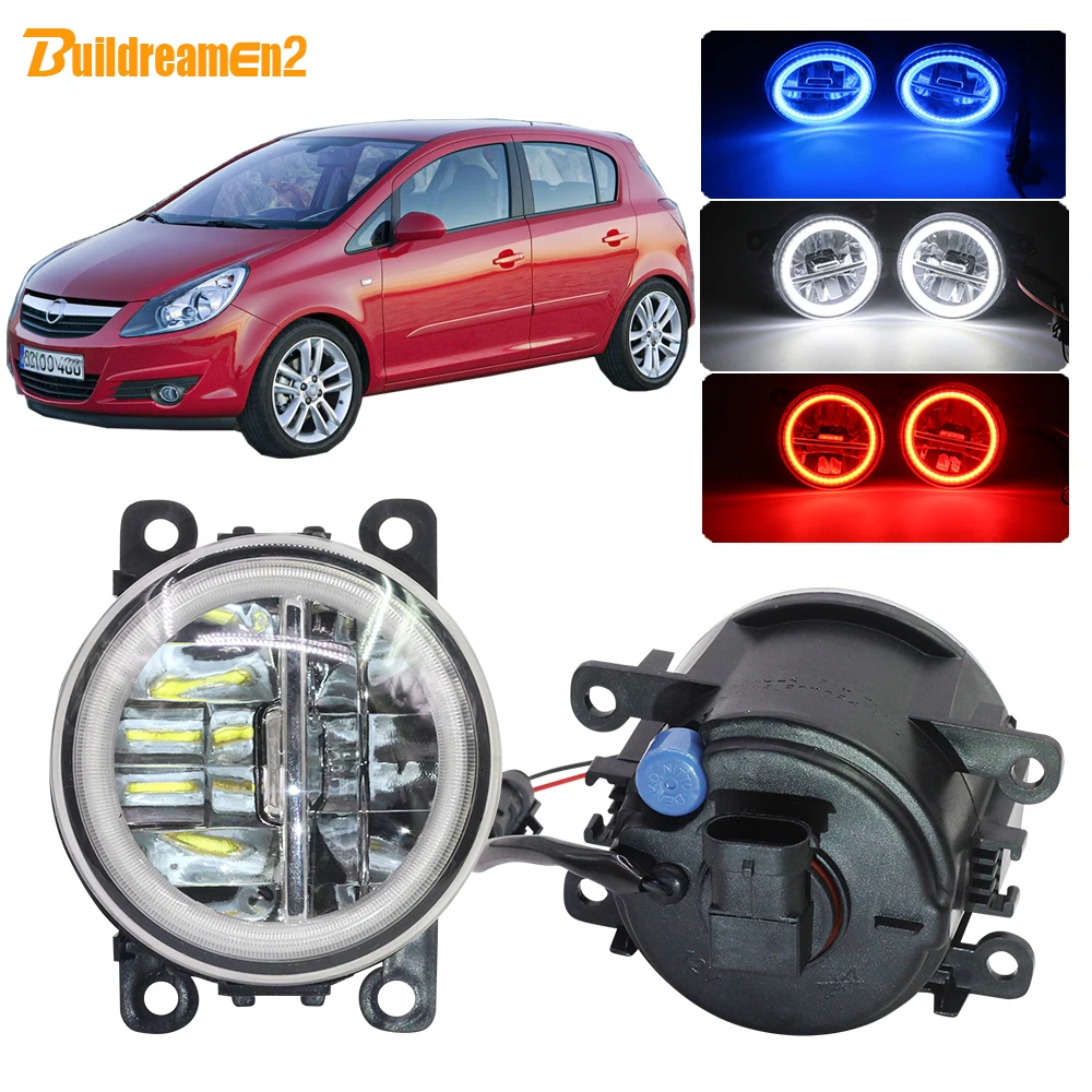 

Buildreamen2 Car H11 LED Fog Light Lamp 4000LM Angel Eye DRL Daytime Running Light 12V For Opel Corsa D Hatchback 2007-2015