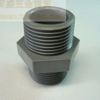 

5Pcs 1.2 Inch Male Thread Pipe PVC Nipple Connectors Both Sides 1.2" Male Threaded Joints Home Garden Water Pipe Fittings