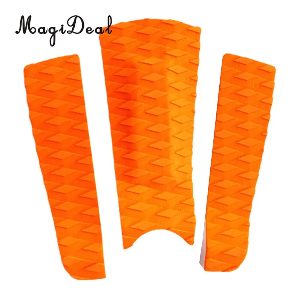 MagiDeal 1 Set of 3pcs Anti-Slip Surfboard Traction Tail Pads Surf Deck Grips Surfing Accessory 
