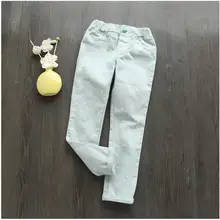 Y16083101 новые весенние штаны для маленьких девочек детские штаны с принтом звезд узкие штаны для девочек детская одежда