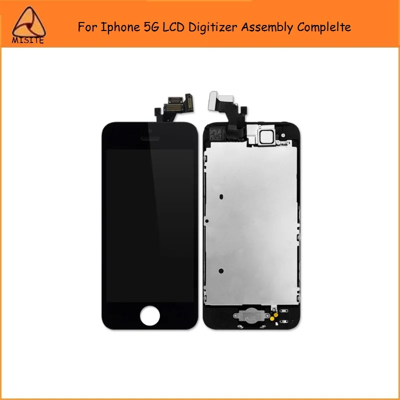 

Tested Full LCD Display Assembly For Iphone 5 5G i5 LCD Touch Screnn Assembly Complete+Front Camera Flex+Home Button Flex