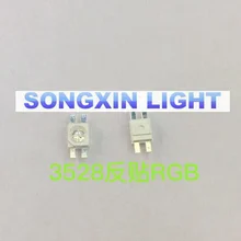 100 шт. SMD 3528/6028 RGB светодиодный общий анод SMT чип триколор(красный зеленый синий) 1210 светящийся светильник