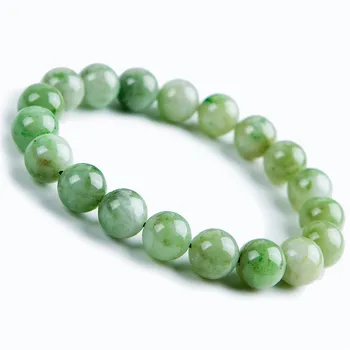 

10.5mm Genuine Green Gemstone Natural Dushan Jade Bracelets Women Men Stretch Crystal Round Bead Natural Stone Bracelet
