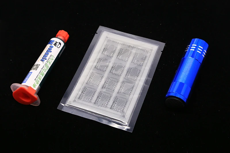 

Green BGA Oil Net UV Lamp Welding Fluxes Plastic net sheet for All iPhone BGA CHIP Paint Repairing Repair Scratch Set