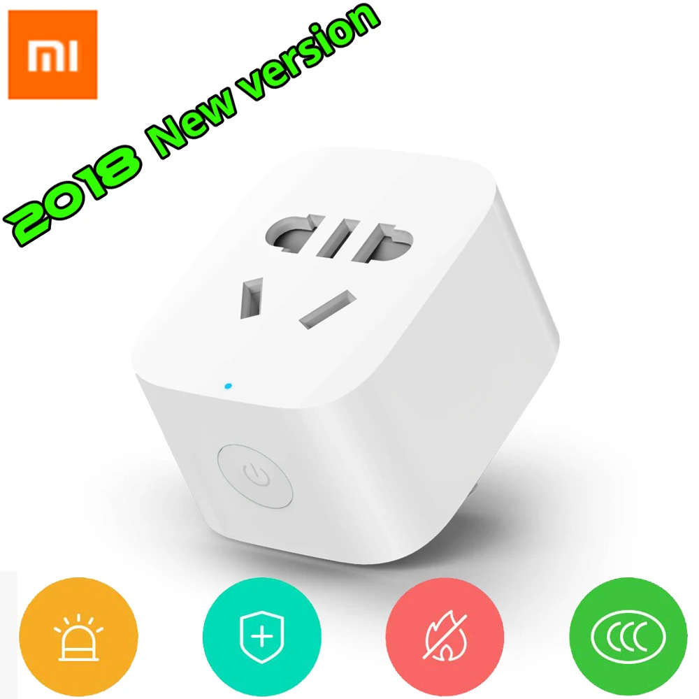 

2018 New Arrive Xiaomi Mijia WiFi Smart Socket Plug WiFi Version Wireless Remote Socket Adaptor Power on and off with phone