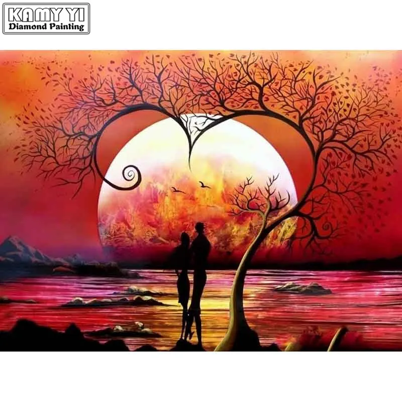

Full Square drill 5D DIY Diamond painting Love tree Embroidery Mosaic Cross Stitch Rhinestone decor HYY