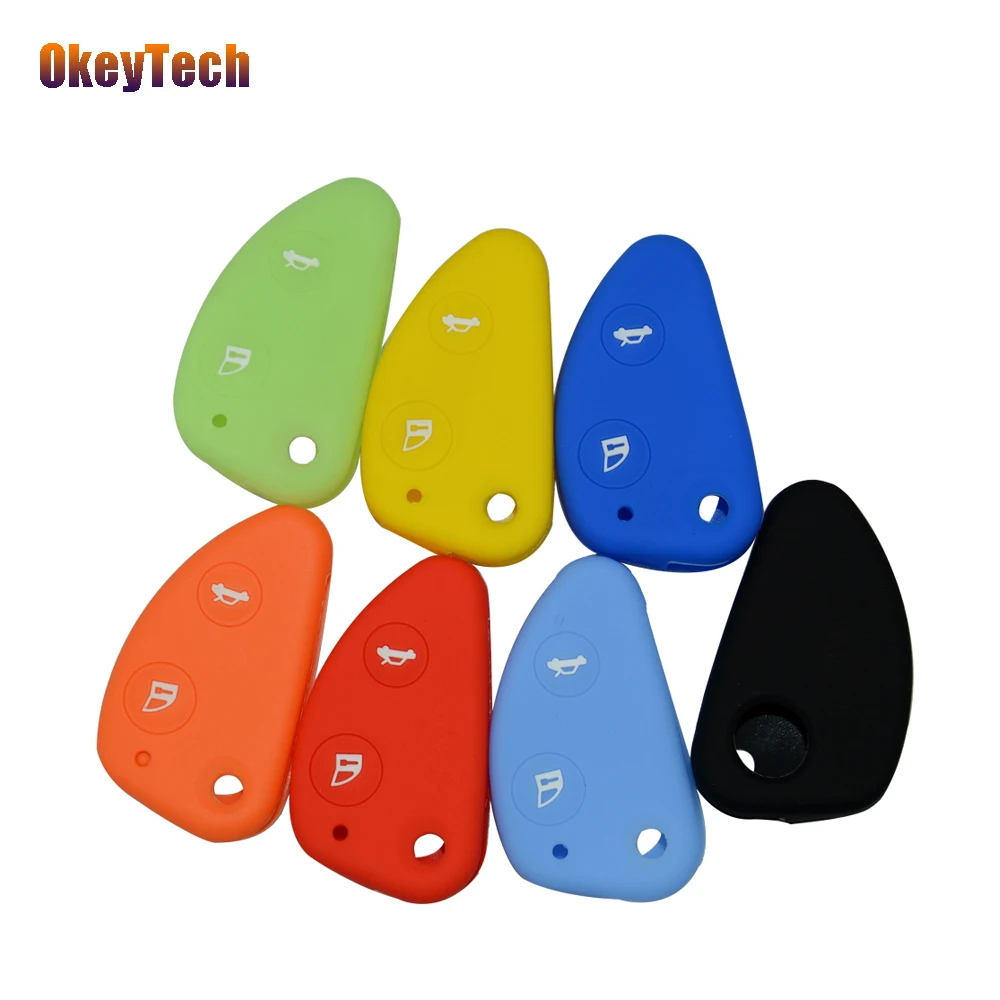 Складной силиконовый резиновый чехол OkeyTech для ключей с 2 кнопками автомобильного