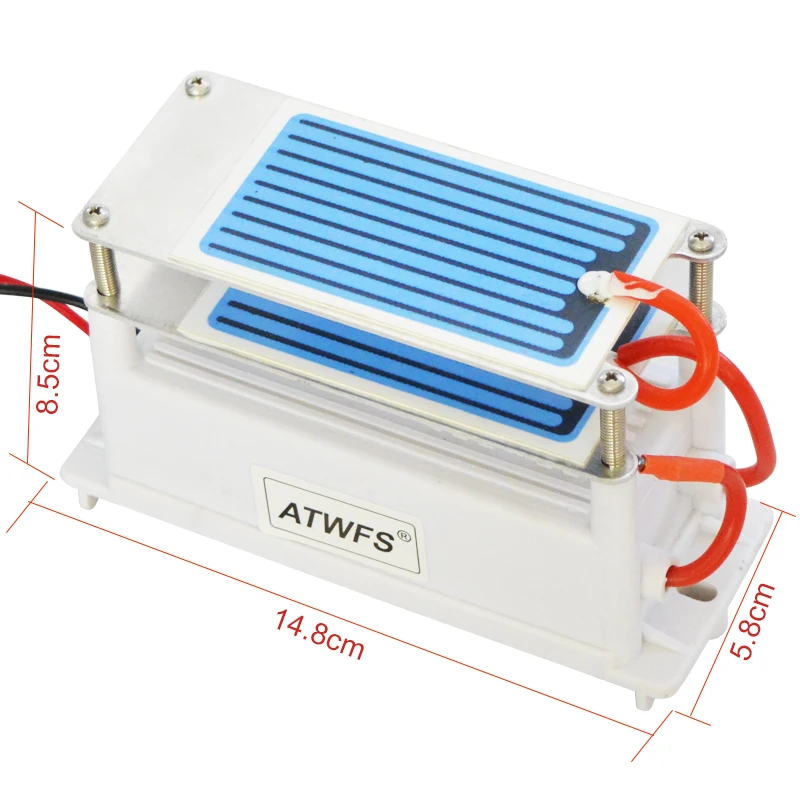 ATWFS высокое качество Озон Генератор Керамика пластина DC12v 7g машинный воздушный Портативный генератор озона для воздушный стерилизатор