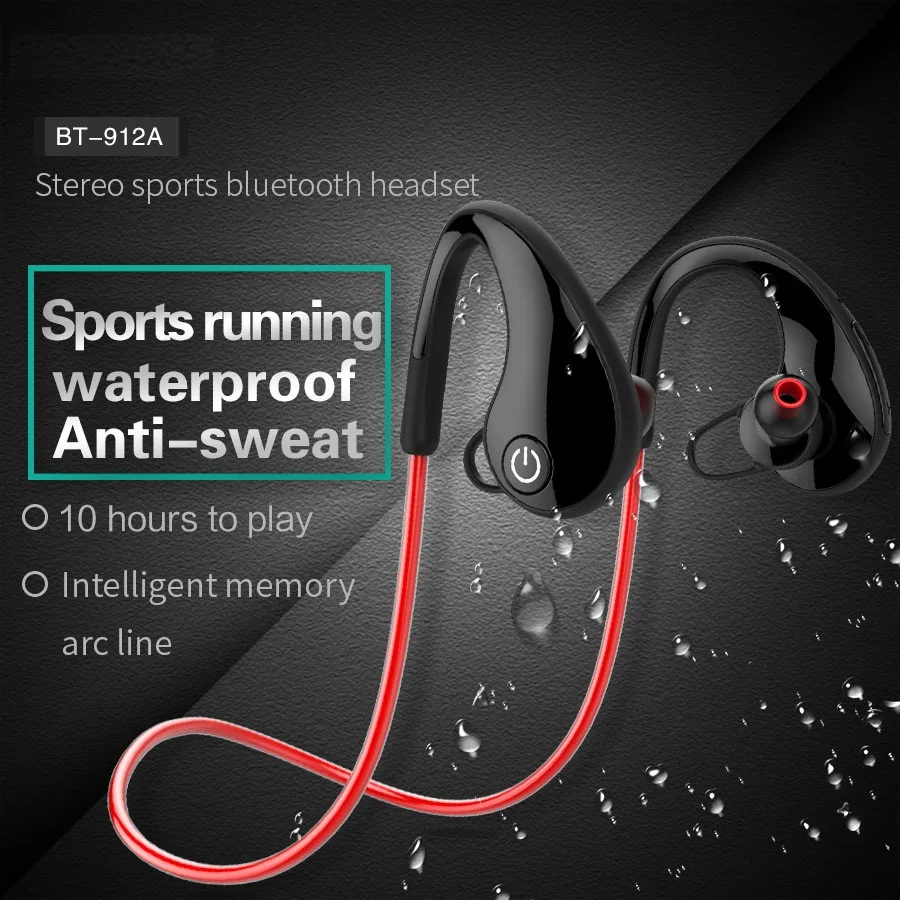 

Bluetooth Earphones Sweatproof Wireless Headphones Headset Handsfree Sports Earbuds In-ear Binaural Stereo Earbuds With Mic