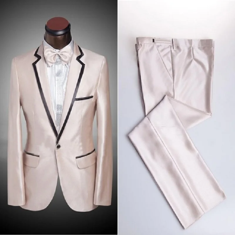 Gwenhwyfar New Style Mens Suits Groomsmen Notch Lapel Groom Tuxedos
