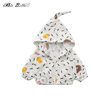

Children Boy Girl Jacekt Spring Summer Fashion Hooded Sun Protective Outwear Long Sleeve Child Baby Outfits Jacket Outfits 0-4T