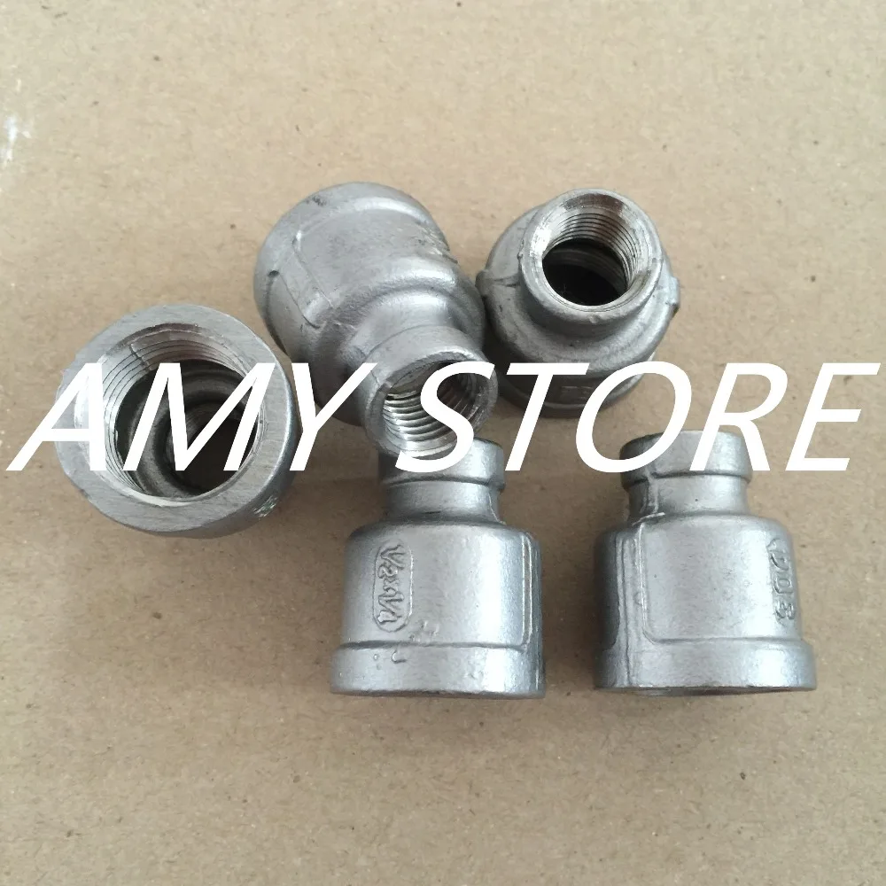 1/2"x1/4"Female Nipple Threaded Reducer Pipe Fitting Stainless Steel 304 NPT 