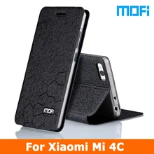 2016 New For Xiaomi Mi 4C Flip leather cover+TPU soft case Stand holder 5.0 inch Mofi Phone Case for xiaomi mi 4c m 4c m4c
