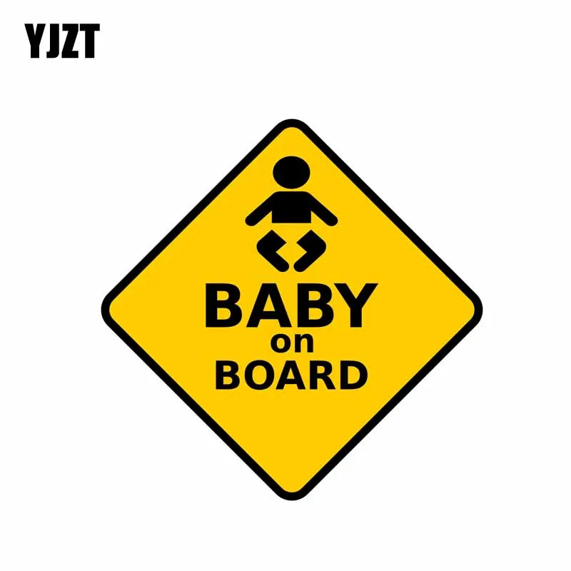 

YJZT 13CM*13CM BABY ON BOARD Car Sticker Decal PVC 12-40009