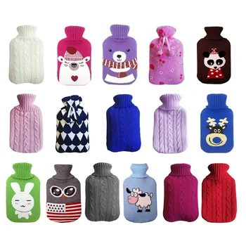 

Knit Protective Cover for 2 Liter Large Hot Water Bottle Pvc Hot Water Bags Anti-scalding Cover Warming Hands 16 Colors