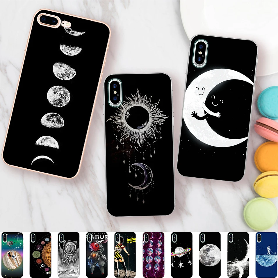 Minason Espaço Amor Sol Lua Caso Do Tumblr Para O Iphone X 5 S 5s Xr