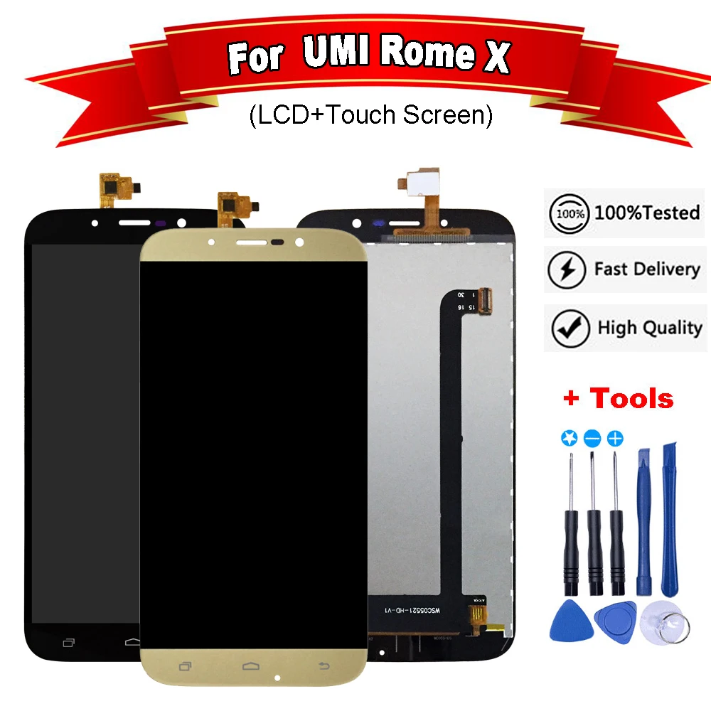 Для UMi Rome X ЖК дисплей и телефон диагональю 5 дюйма rome x LCD + Бесплатные