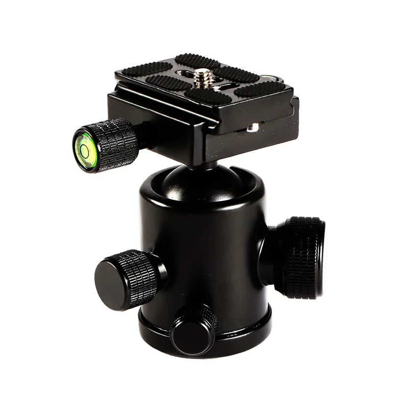 Manbily KF-0 Camera Tripod Ball Head Aluminum Alloy Ballhead Panoramic Head Sliding Rail with 2 Built-in Spirit Levels