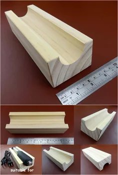 

1pc Leather Craft Electric Solder Iron Creasing Edging Machine Wooden Rest Stand Tool