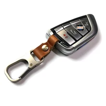 Vintage coche titular de la clave de cuero genuino llave inteligente cartera Edc para llave de bolsillo Gadget colgante llaves organizador mejor calidad llavero de coche