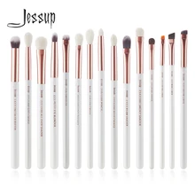 Jessup Brand White/Rose Gold Professional Makeup Brushes Set Make up Brush Tools kit Eye Liner Shader natural-synthetic hair Jessup Brand White/Rose Gold Professional Makeup Brushes Set Make up Brush Tools kit Eye Liner Shader natural-synthetic hair
