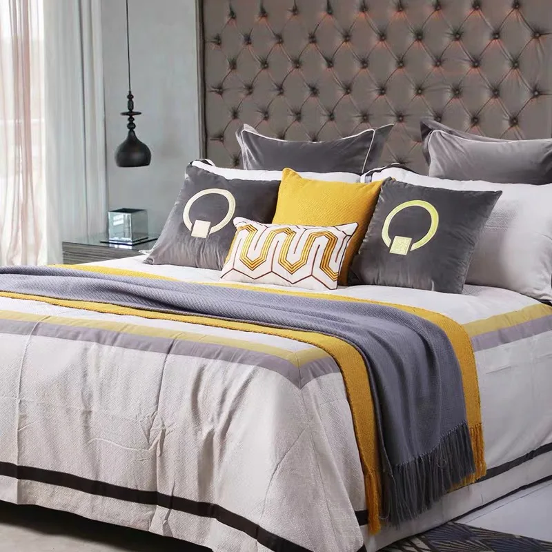 

Home Decorative Sample room decoration pillow + velvet embroidery pillow gold leather embroidered cushion cover