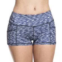 Возможности женские печатные высокопрочные быстросохнущие фитнес шорты для йоги спортивные, для тренажерного зала тренировочные с высокой талией спортивные шорты для бега