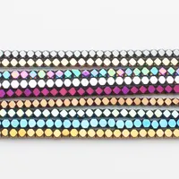 Hématite naturelle très brillante! Perles carrées en hématite à facettes de 15 pouces, pour la fabrication de bijoux de bracelets et de colliers à faire soi-même 6