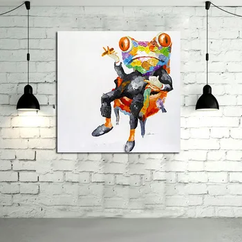 

Oil painting On Canvas Wall Oil Paintings For Living Room Wall Art Canvas Pop art Frog Modern Abstract Handpainted Pictures