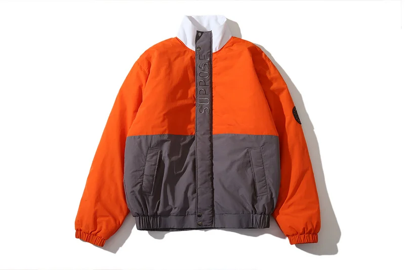 2019 Winter Style Colour Blocking SUPPOSE Embroidery Women Men Cotton Padded Jacket Hiphop Streetwear Men Warm Jacket Coats 2019 Winter Style Colour Blocking SUPPOSE Embroidery Women Men Cotton Padded Jacket Hiphop Streetwear Men Warm Jacket Coats