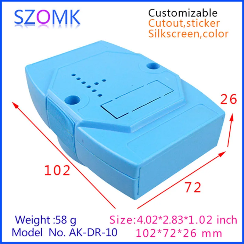 

szomk electrical cabinet din rail box (1 pcs) 102*72*26mm instrument electronics box abs plastic junction housing