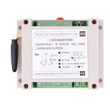

AC 110V 220V 6CH 10A RF Wireless Remote Control Switch System Wireless 220V Receiver 433mhz PCB Board For Industrial Sector