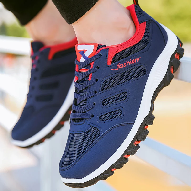 

Men's sneakers patchwork mesh shallow designer vulcanize shoes breather increase non-slip men outdoor sneakers summer