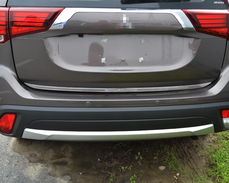 Для Mitsubishi Outlander 2013 2017 из нержавеющей стали задняя защитная накладка на багажник