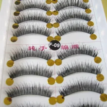 100 пар ручной работы, натуральный длинный толстый макияж, накладные ресницы, накладные ресницы для наращивания, косметический инструмент F09