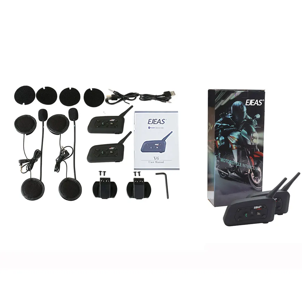 Новая Обновленная V6PRO двухканальная Bluetooth рация 2 шт. Спортивная гарнитура для