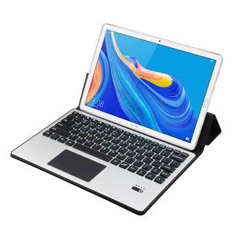

For Huawei MediaPad M6 10.8 2019 Aluminum Wireless Bluetooth Touchpad Russian/Hebrew/Spanish Keyboard+Slim PU Leather Case Cover