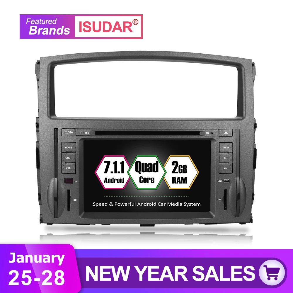 

Isudar Car Multimedia player 2 din Auto DVD android 7.1.1 7 Inch For MITSUBISHI/PAJERO 2006-2012 4 Cores 2GB RAM Radio FM GPS