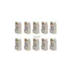 10 шт. Cat6 8-Pin RJ45 8P8C многожильный экранированный обжимной модульный разъем розетка Прямая поставка