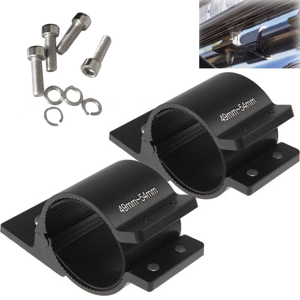 

2Pcs/set Universal Car SUV Fork Clamp Headlight Turn Signal Mount Holder Bracket 49-54mm