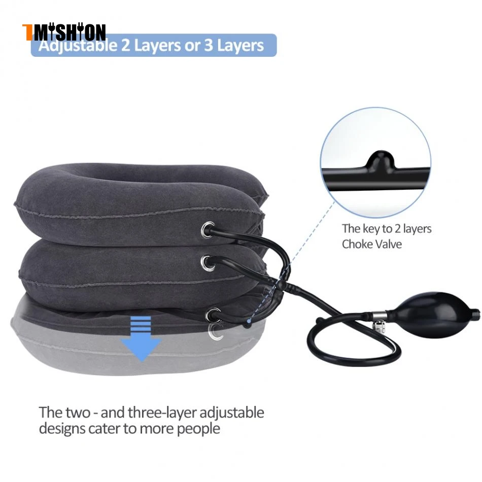 

Neck Protector Support Portable Lightweight Inflatable U-Shape Cervical Neck Stretcher Traction Device